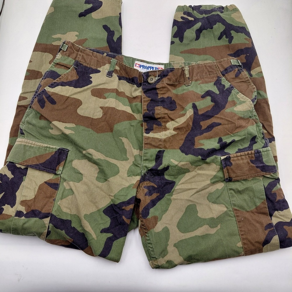 Propper Combat Trousers Mens L Long Woodland Camo Military Utility Gorpcore
